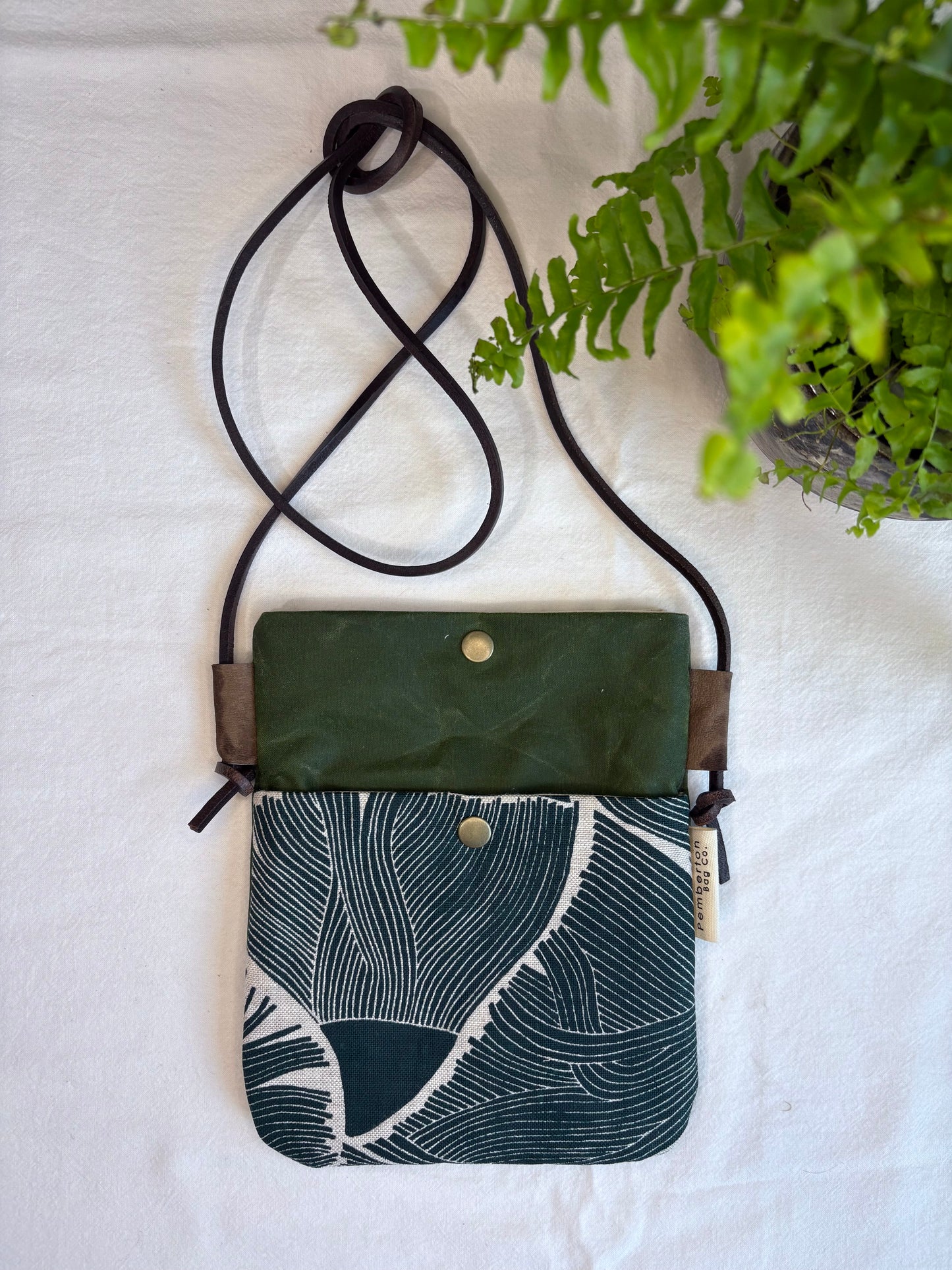 Aqua Gum Nut Blossoms - Green Oilskin