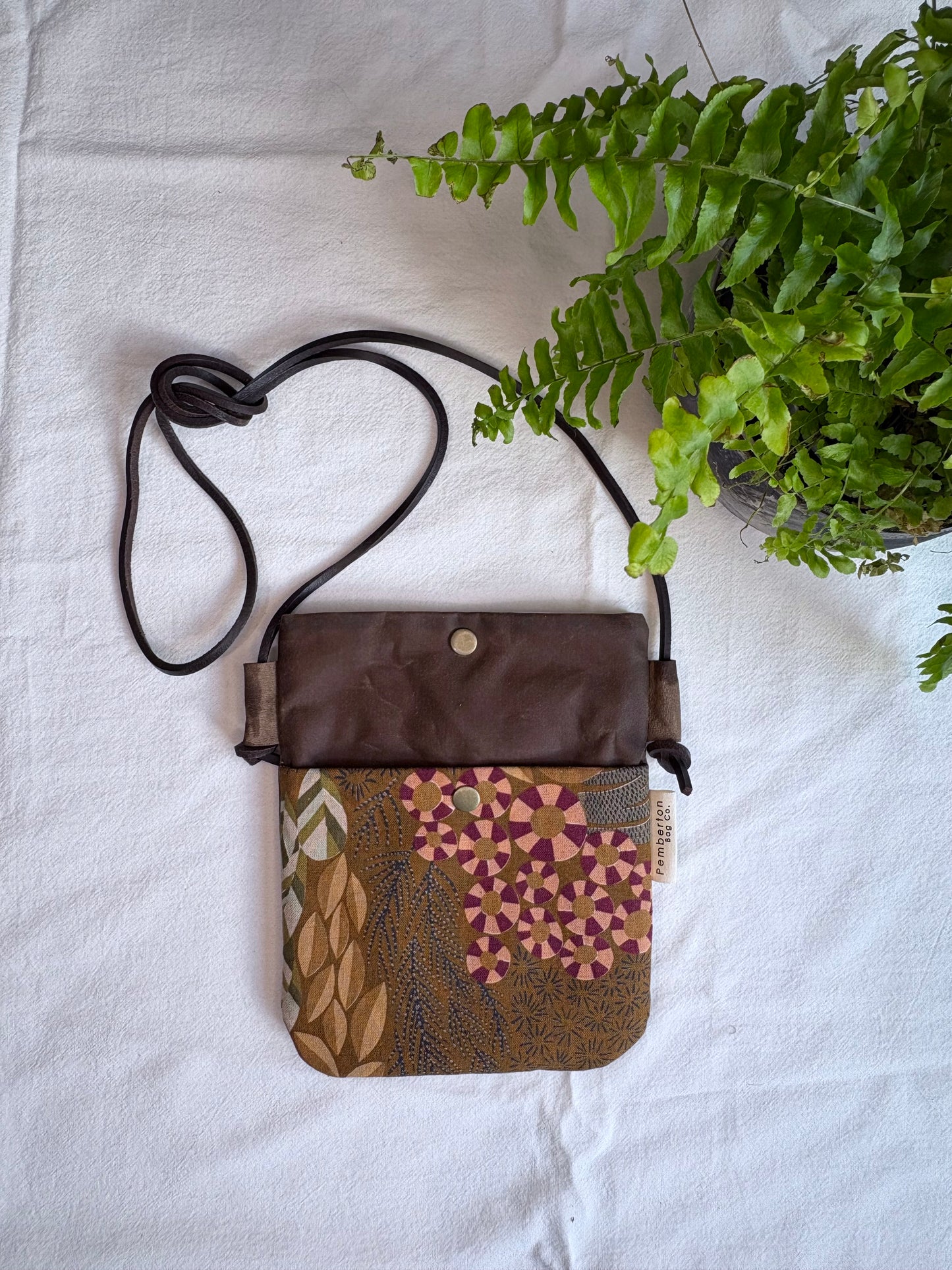 Floral Brown - Brown Oilskin