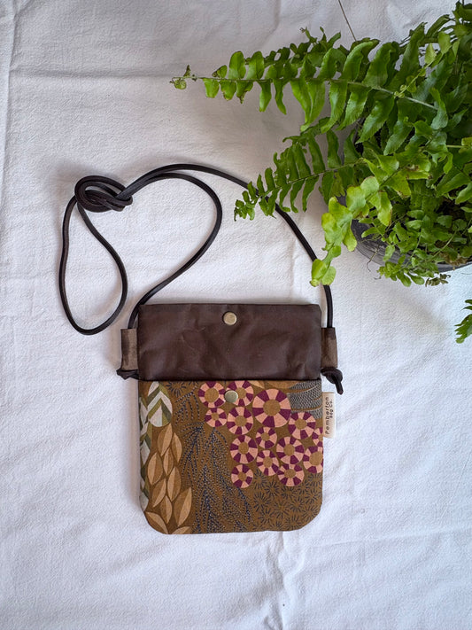 Floral Brown - Brown Oilskin