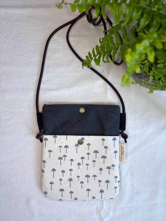 grey Small Mushrooms - Grey Oilskin