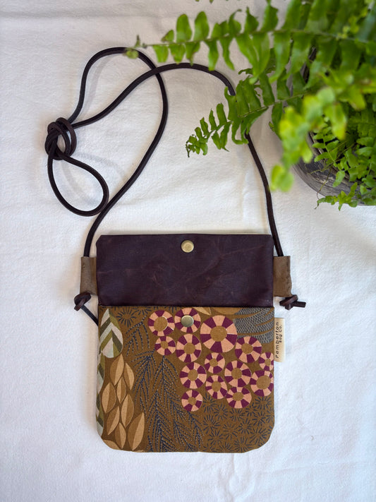 Floral Brown  - Maroon Oilskin