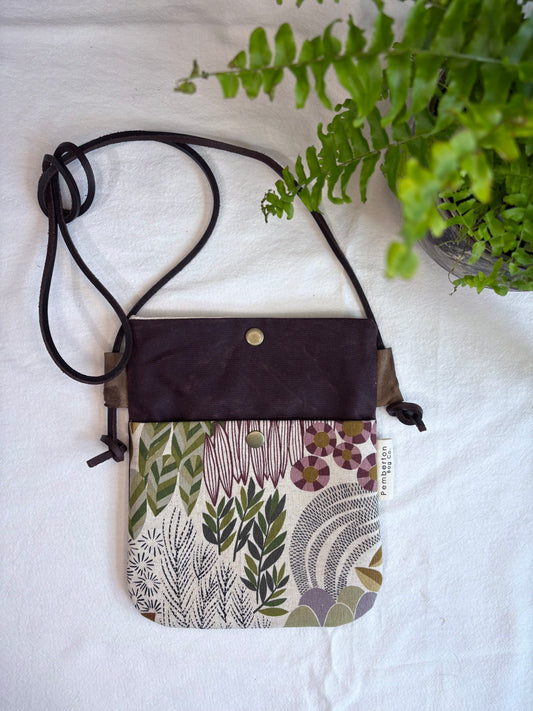 Floral Pink Green - Maroon Oilskin