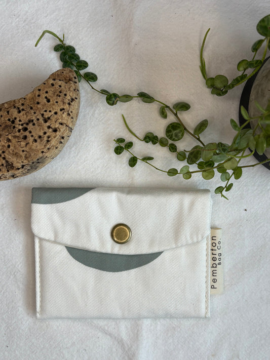 Aqua Green Dots on White