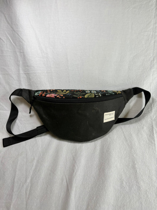 Charcoal Oilskin - Black Floral Top Panel