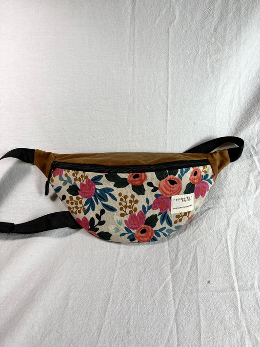 Gold Oilskin - With Floral Fabric