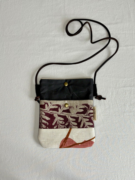 Phone Sling Pouch - Purple Ferns