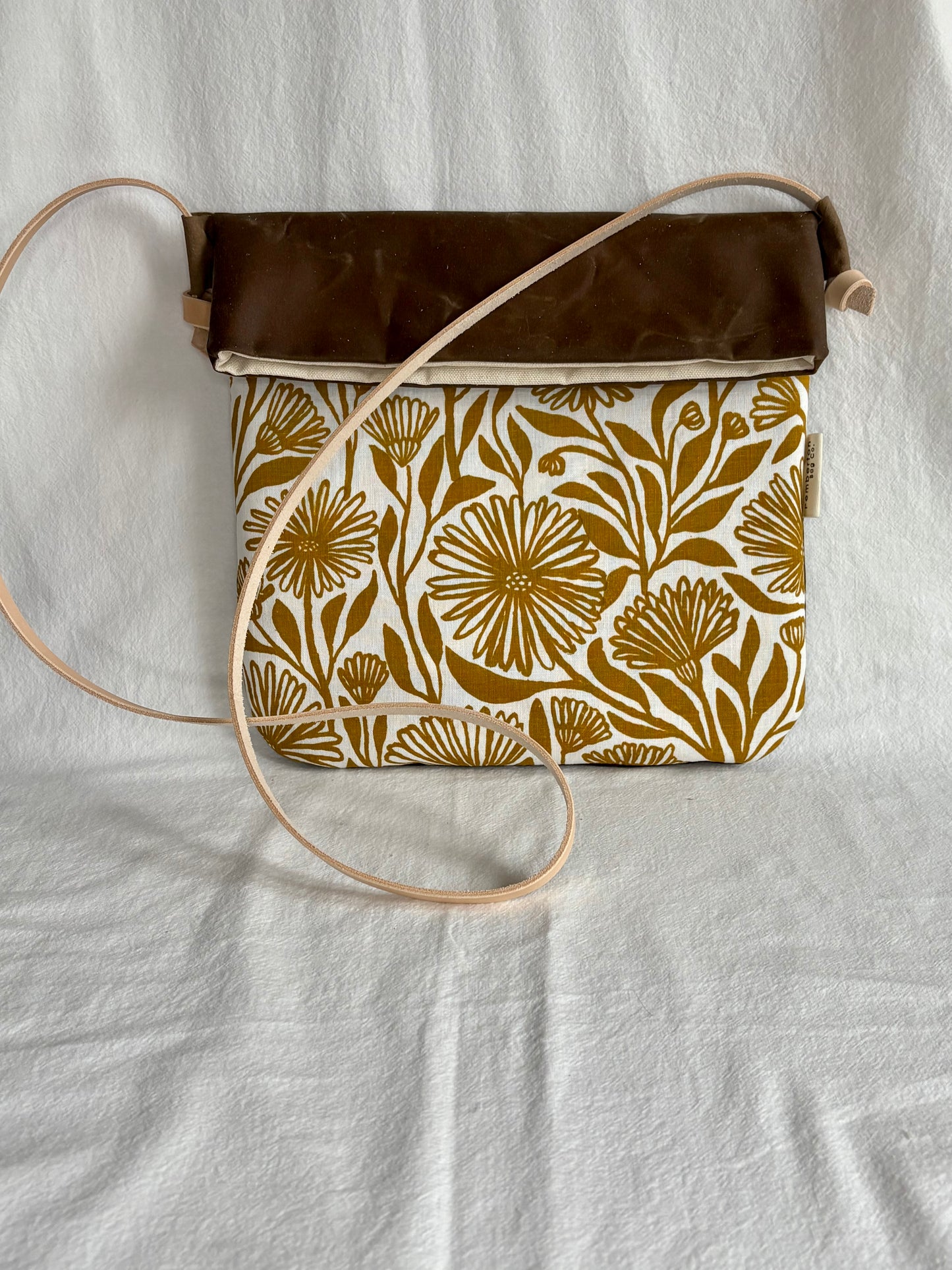 Crossover Bag - Wild Daisies - Mustard Colour
