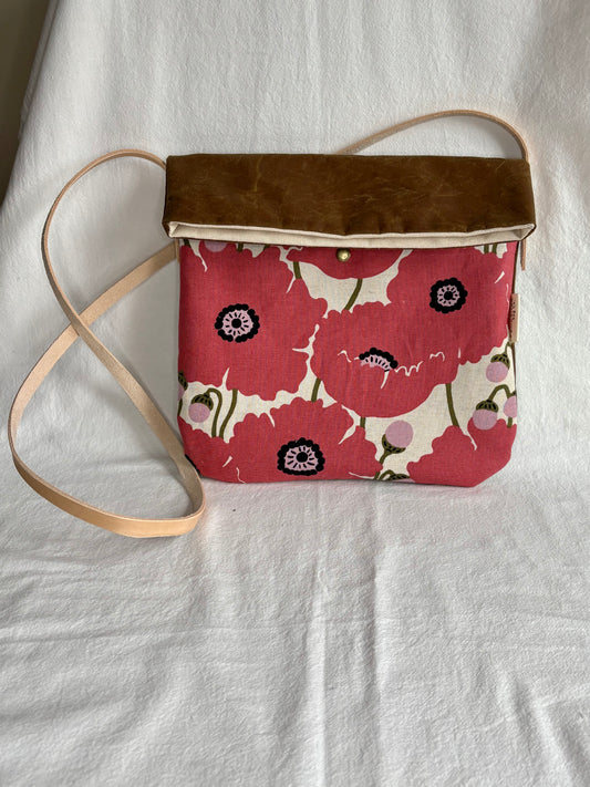 Crossover Bag - Pink Poppies